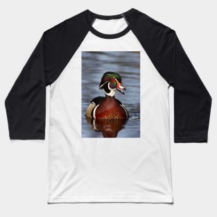 Wood duck portrait Baseball T-Shirt